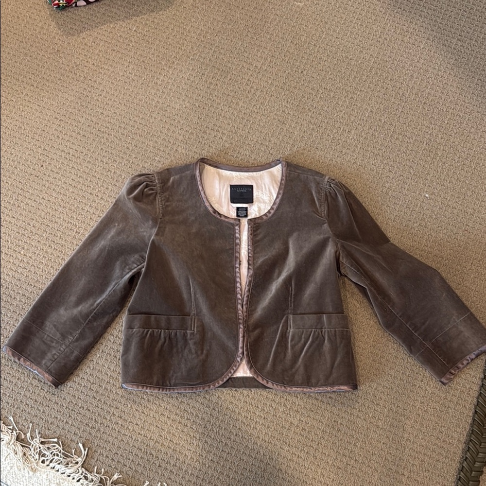Sanctuary Cropped Brown velvet with Structured Design